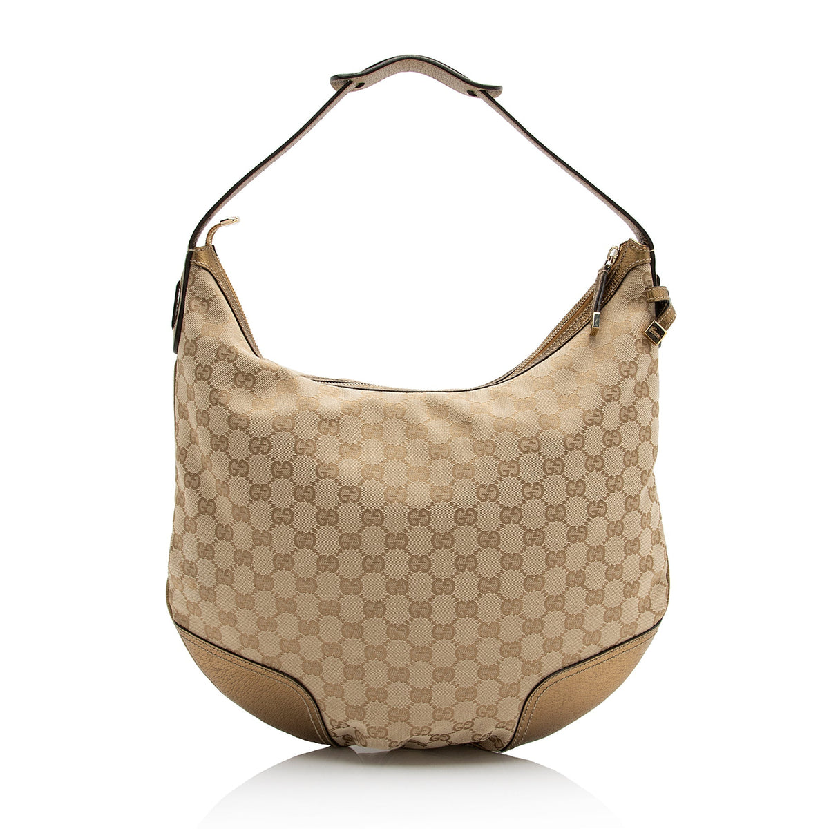 Gucci GG Canvas Metallic Leather Princy Large Hobo (SHF-23778)