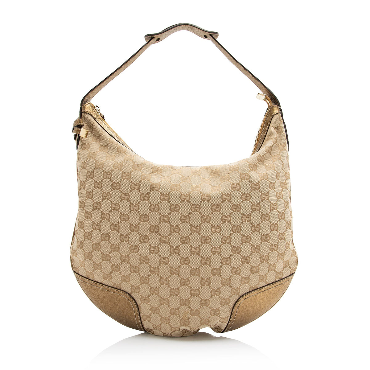 Gucci GG Canvas Metallic Leather Princy Large Hobo (SHF-23778)