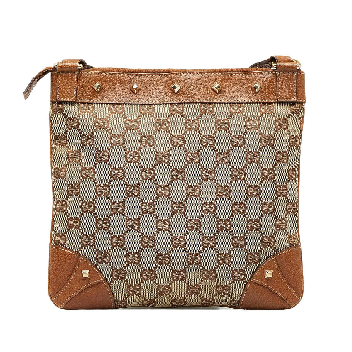 Gucci GG Canvas Nailhead Crossbody (SHG-Mehcnj)