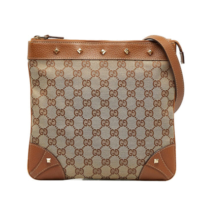 Gucci GG Canvas Nailhead Crossbody (SHG-Mehcnj)