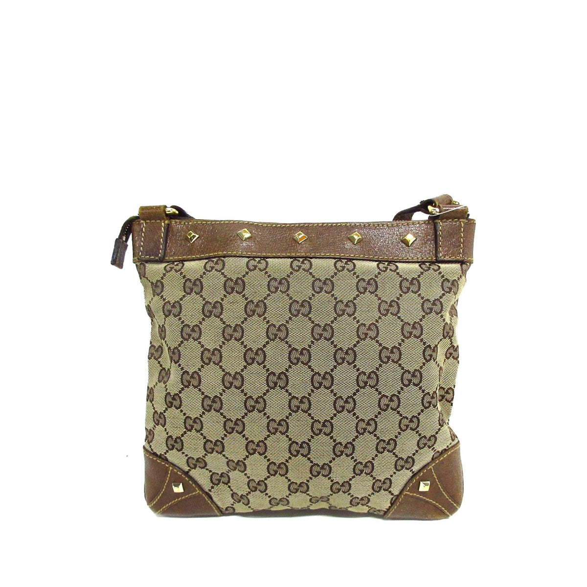 Gucci GG Canvas Nailhead Crossbody (SHG-whDSCc)