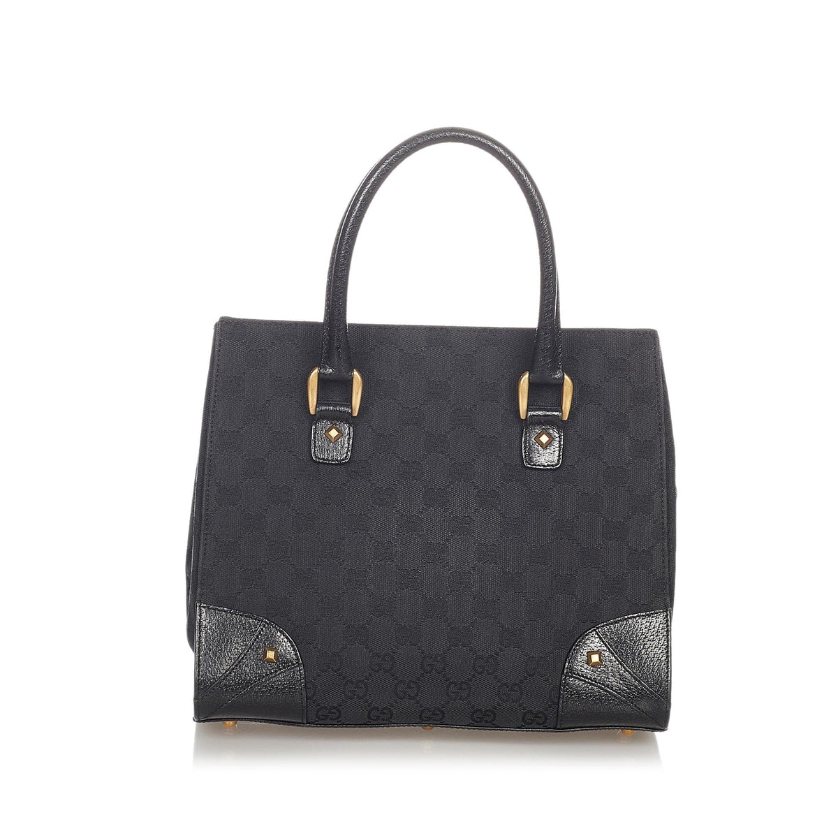 Gucci GG Canvas Nailhead Handbag (SHG-23804)