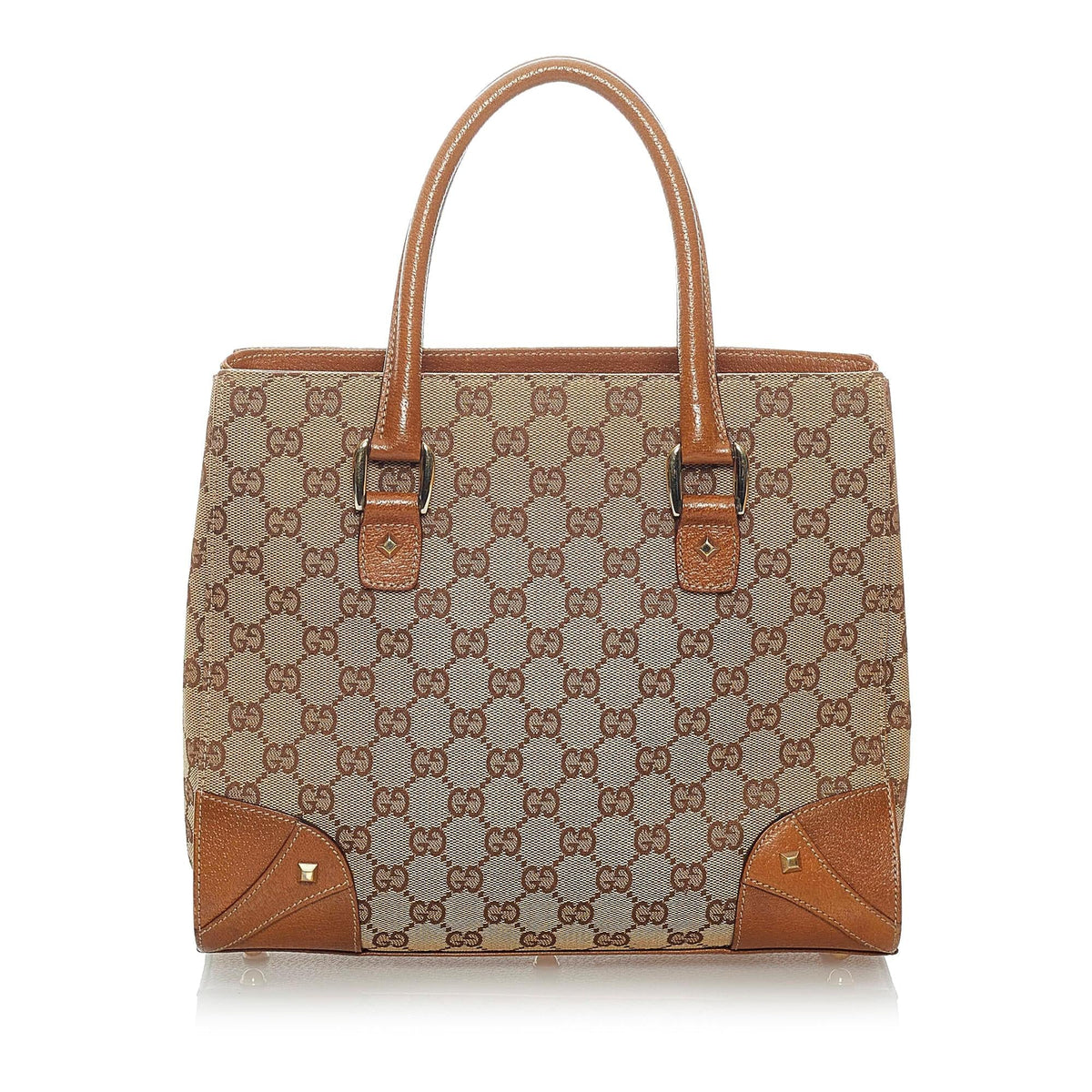 Gucci GG Canvas Nailhead Handbag (SHG-32388)