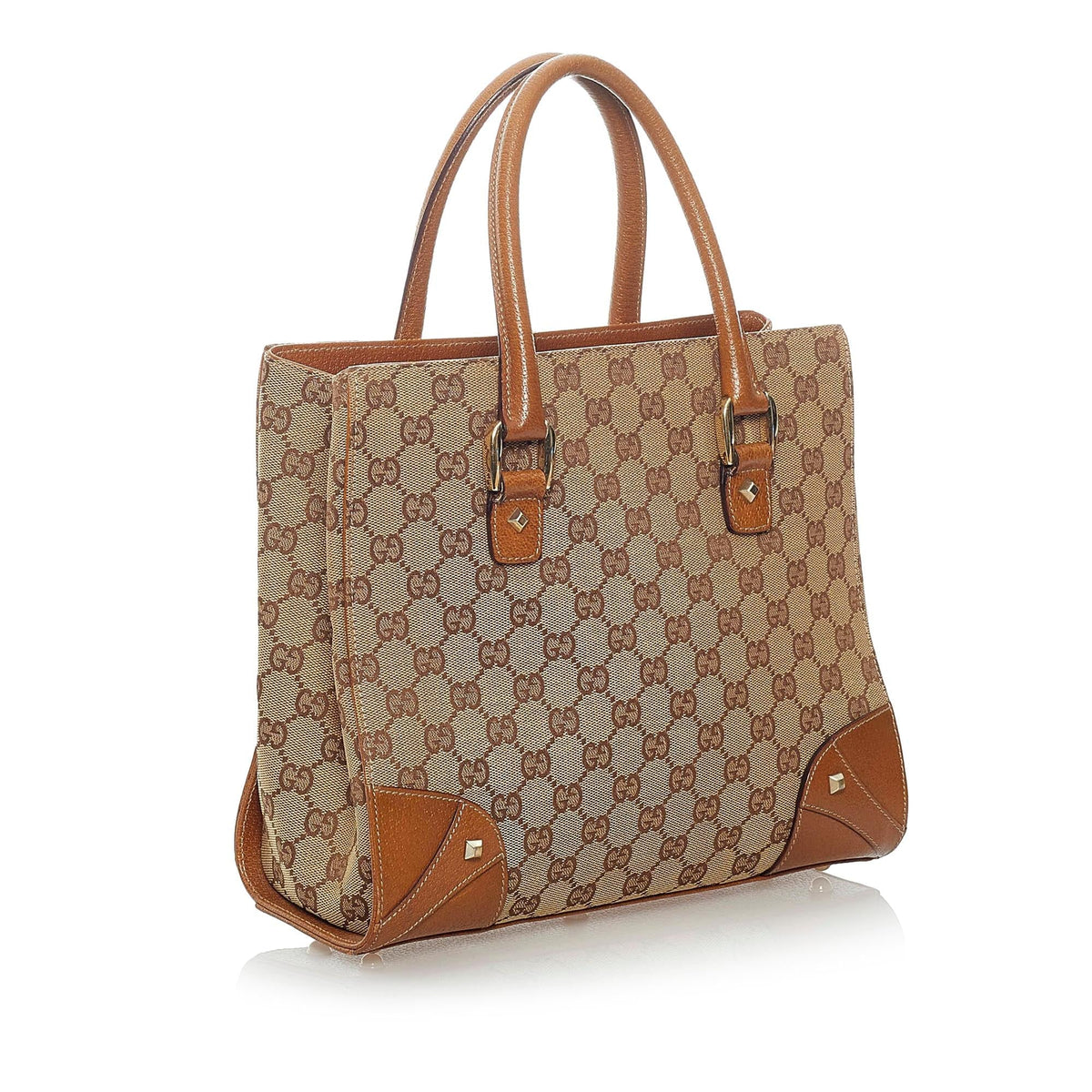 Gucci GG Canvas Nailhead Handbag (SHG-32388)