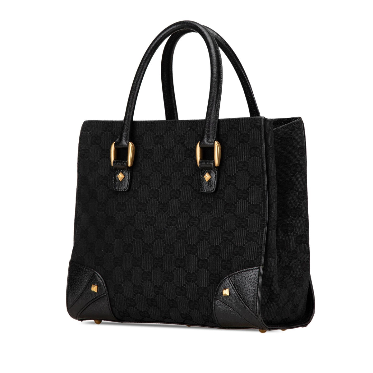 Gucci GG Canvas Nailhead Handbag (SHG-G7fCTF)