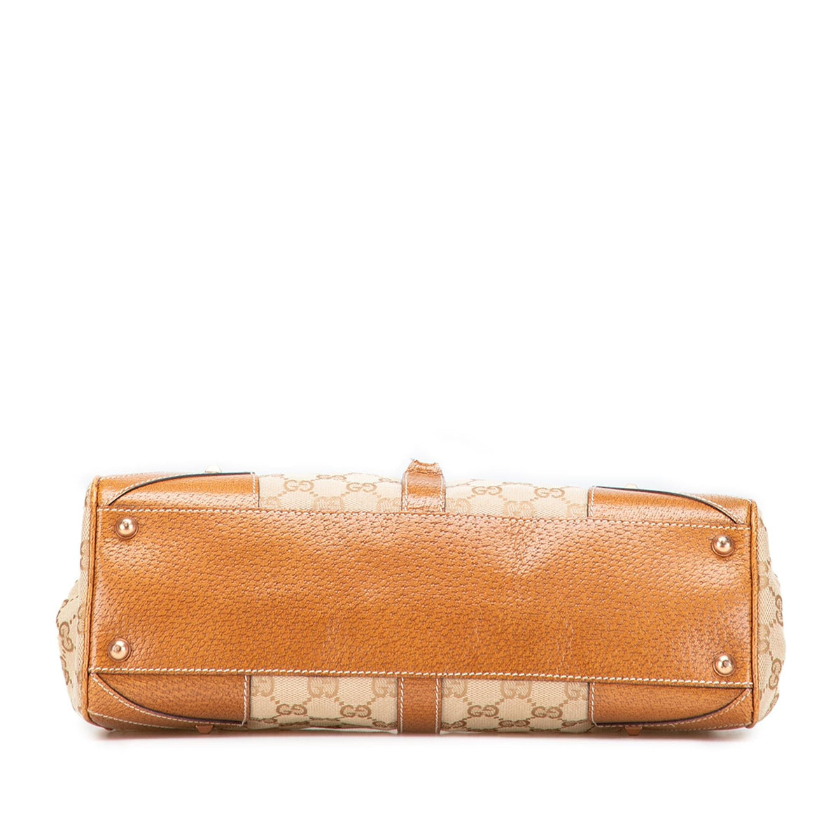 Gucci GG Canvas Nailhead Jackie Bardot Handbag