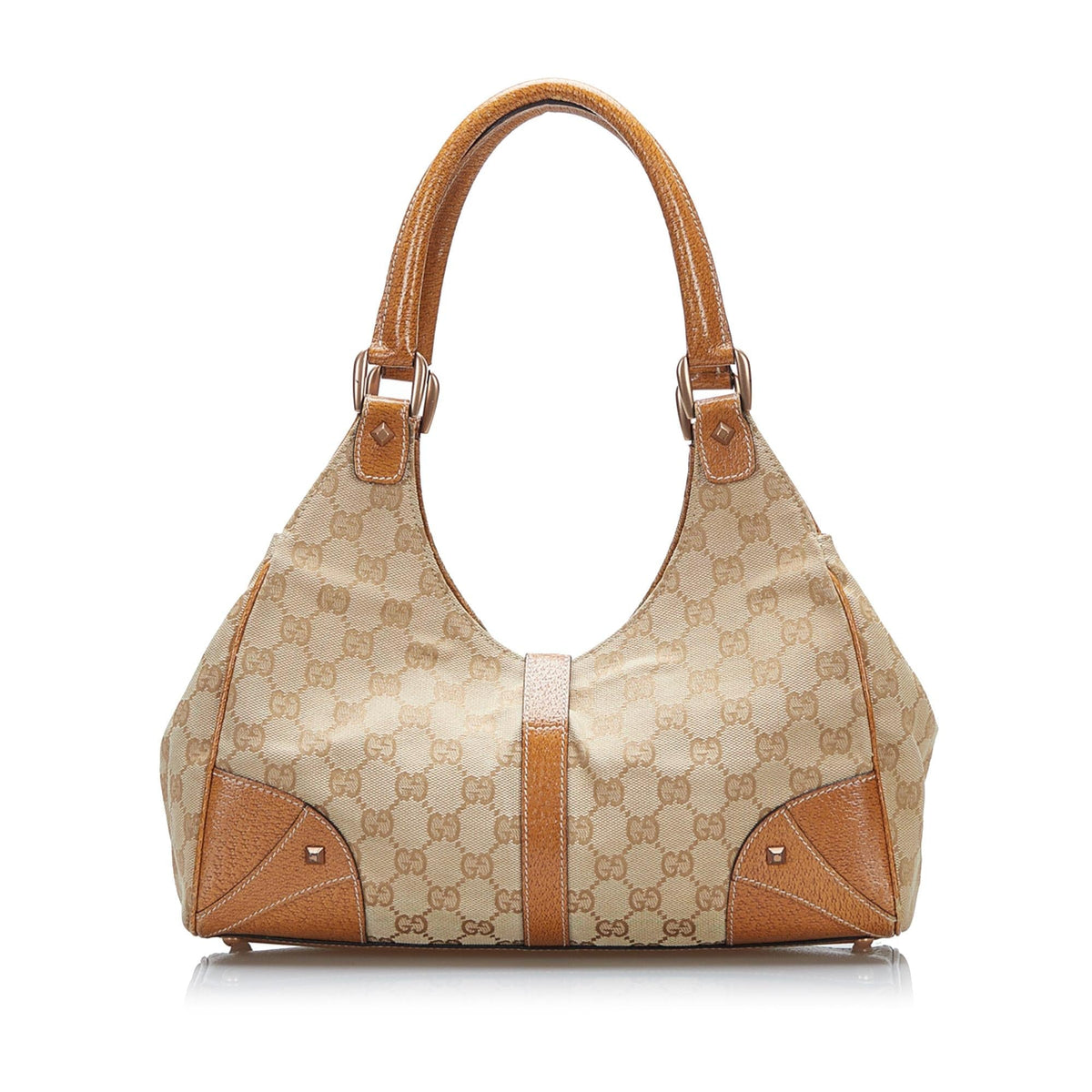 Gucci GG Canvas Nailhead Jackie Bardot (SHG-LGilwa)