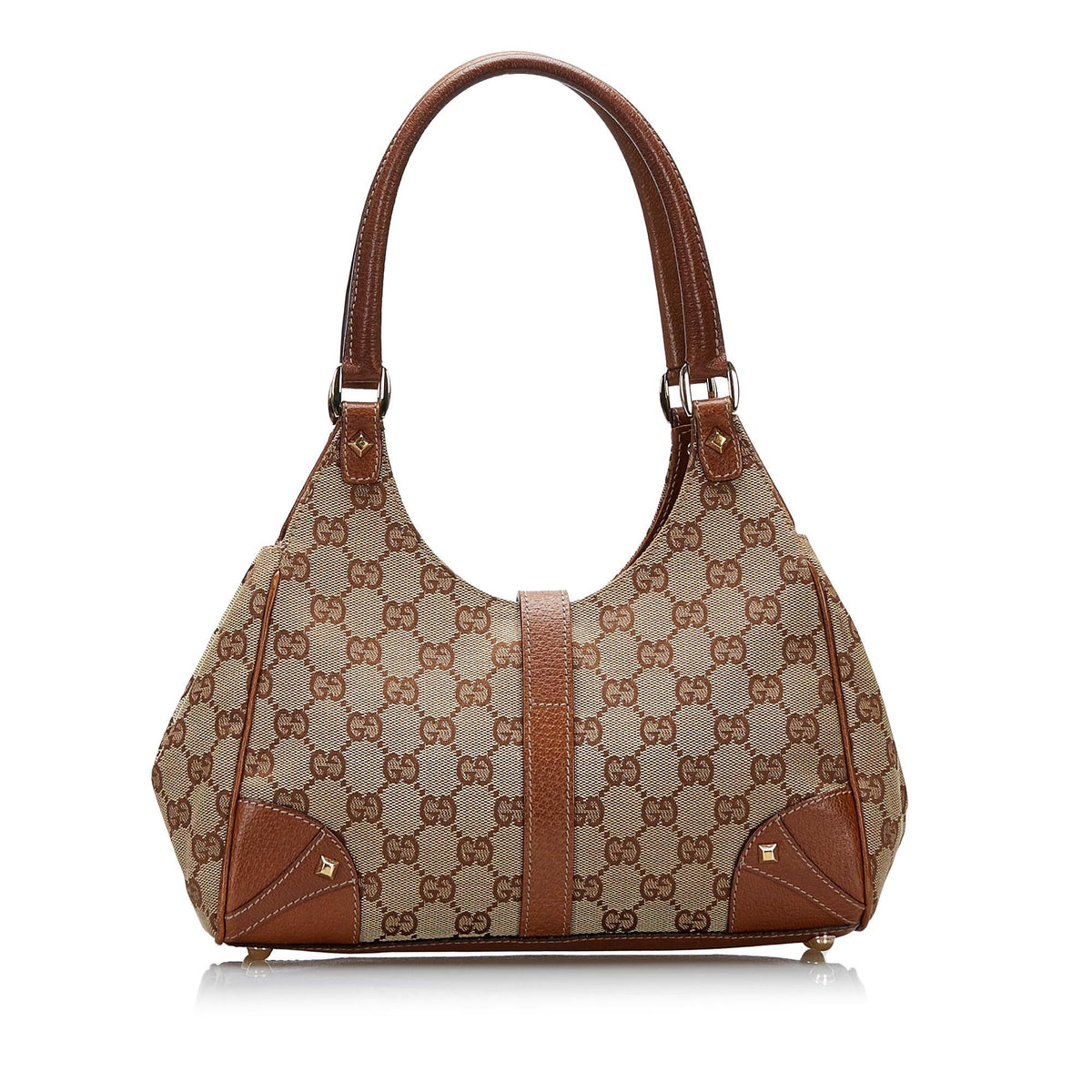 Gucci GG Canvas Nailhead Jackie Bardot (SHG-6ihMuF)