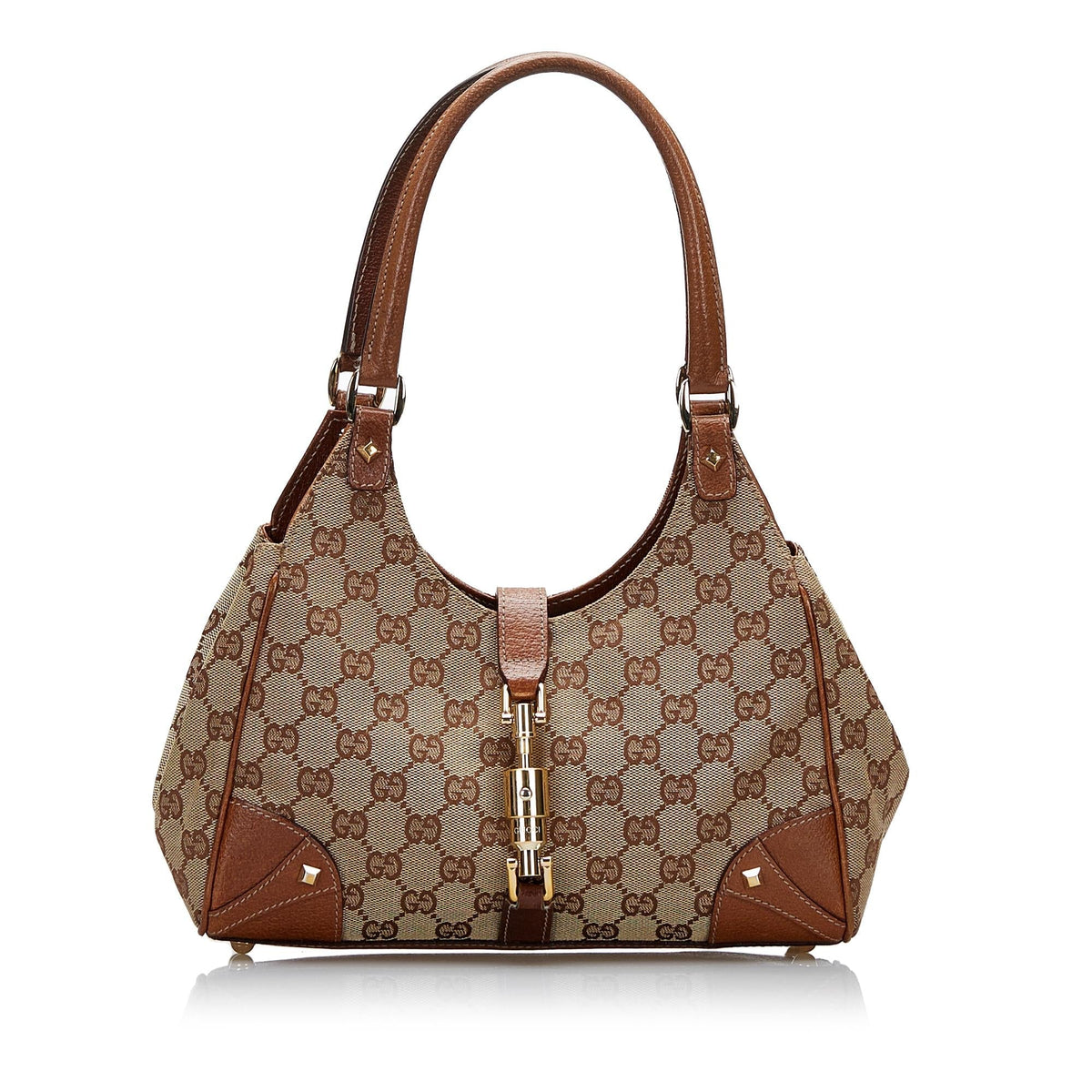 Gucci GG Canvas Nailhead Jackie Bardot (SHG-6ihMuF)
