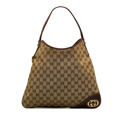 Gucci GG Canvas New Britt Hobo (SHG-M9DMWm)