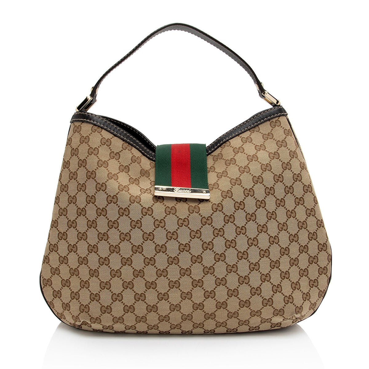 Gucci GG Canvas New Ladies Web Large Hobo (SHF-AhPj8g)