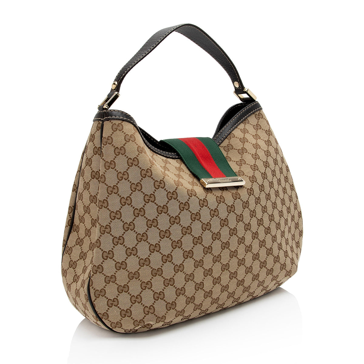 Gucci GG Canvas New Ladies Web Large Hobo (SHF-AhPj8g)