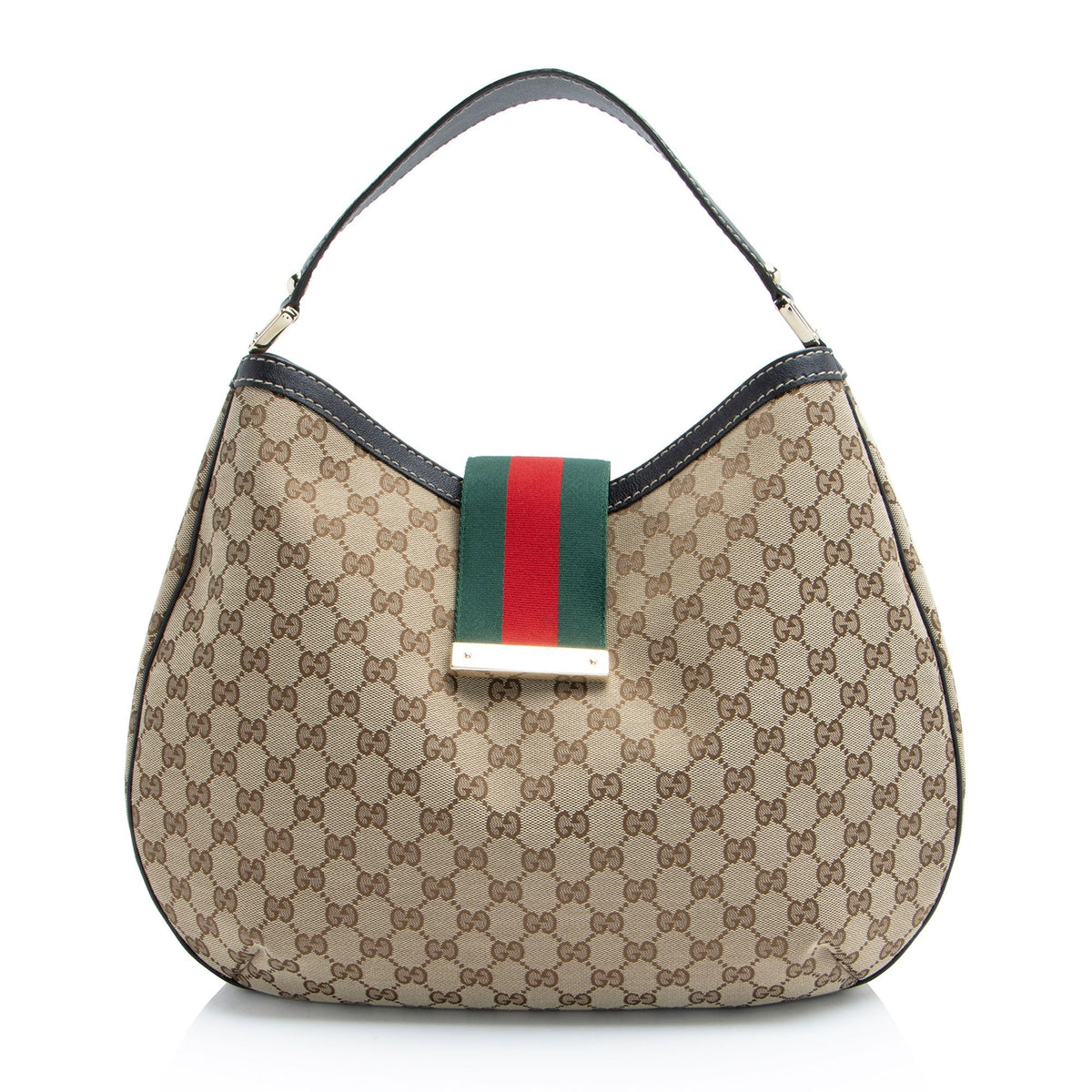 Gucci GG Canvas New Ladies Web Large Hobo (SHF-KEb6Ji)