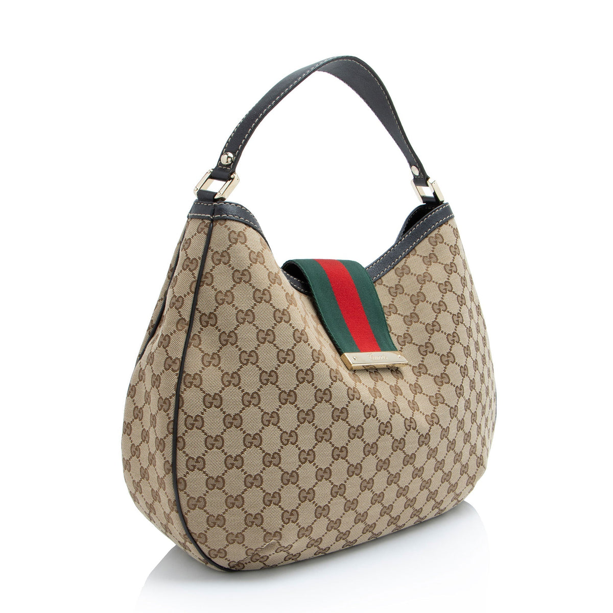 Gucci GG Canvas New Ladies Web Large Hobo (SHF-KEb6Ji)