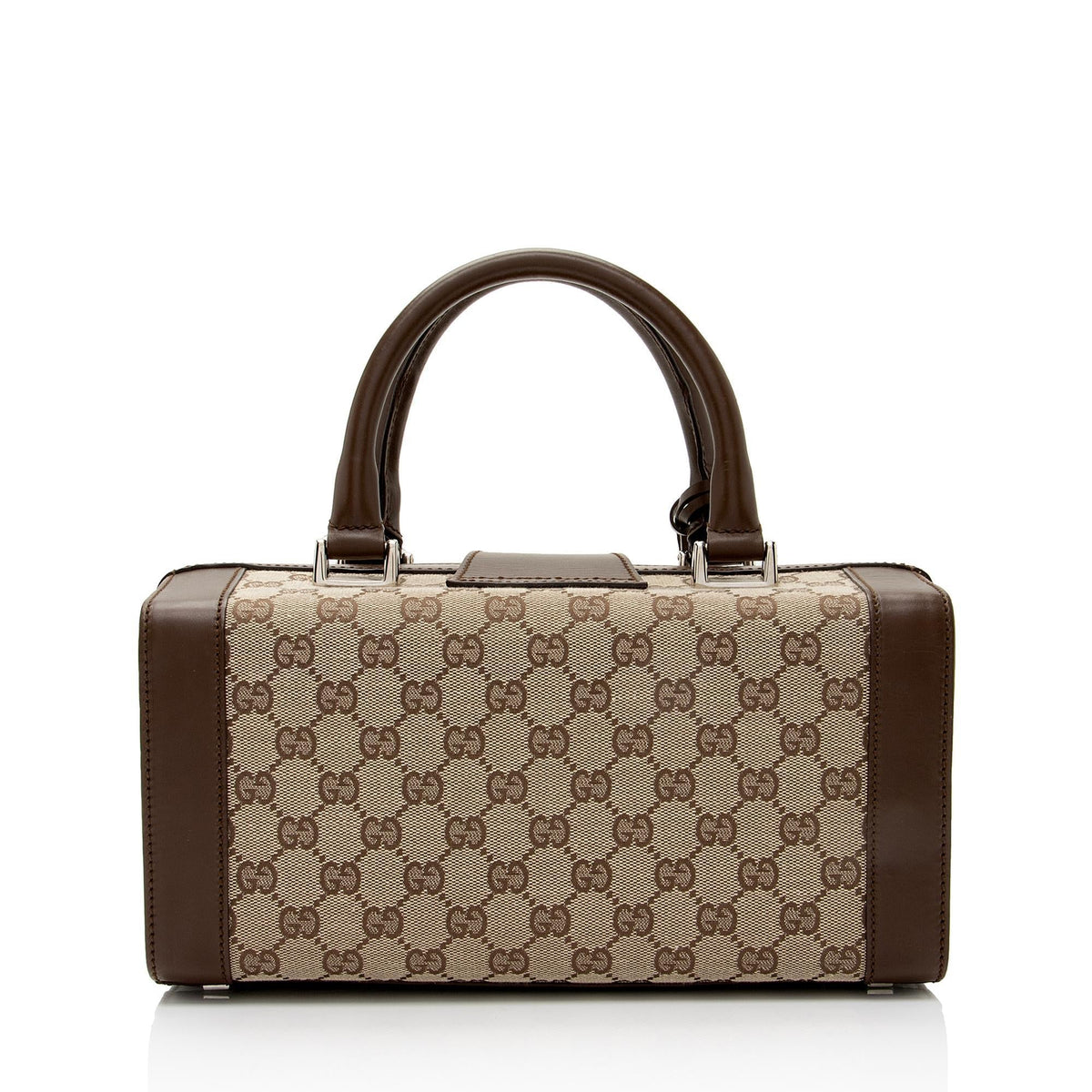 Gucci GG Canvas Padlock Top Handle Train Case (SHF-3uBuOE)