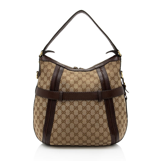 Gucci GG Canvas Running Medium Hobo (SHF-jpwkkM)