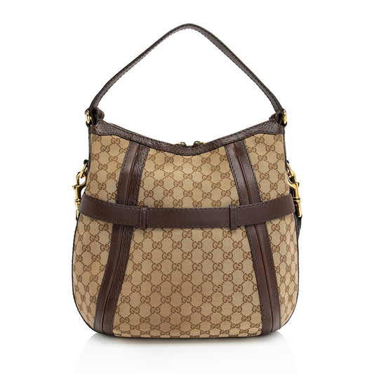 Gucci GG Canvas Running Medium Hobo (SHF-kbbOCL)