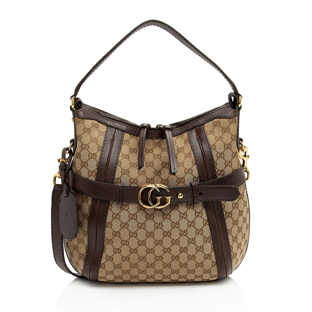 Gucci GG Canvas Running Medium Hobo (SHF-kbbOCL)