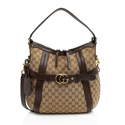 Gucci GG Canvas Running Medium Hobo (SHF-kbbOCL)
