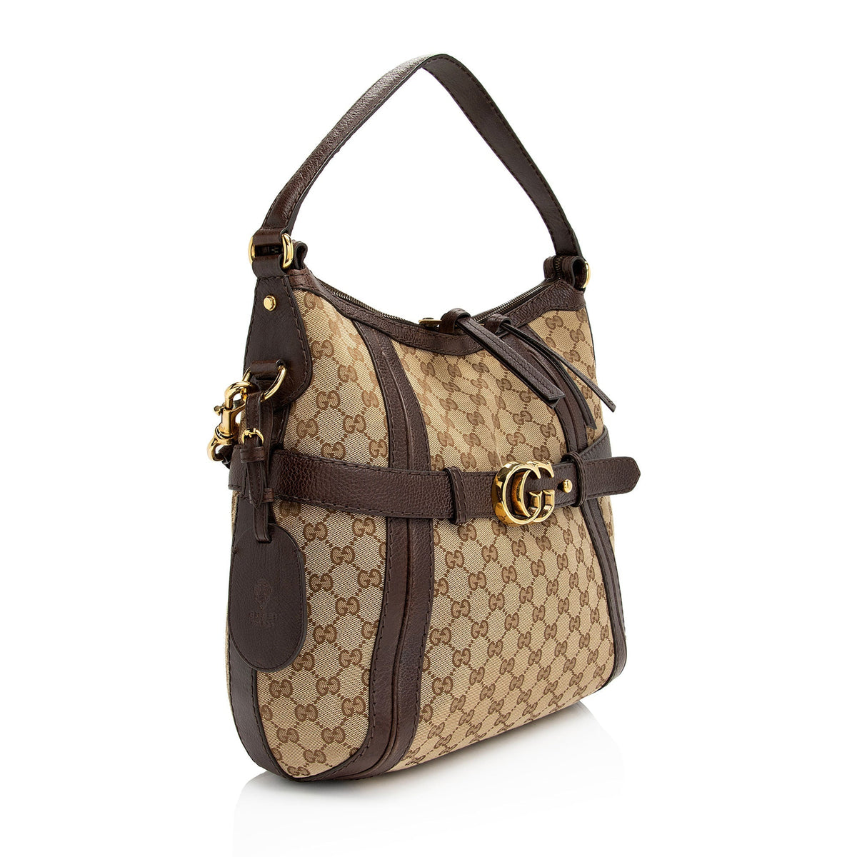 Gucci GG Canvas Running Medium Hobo (SHF-kbbOCL)