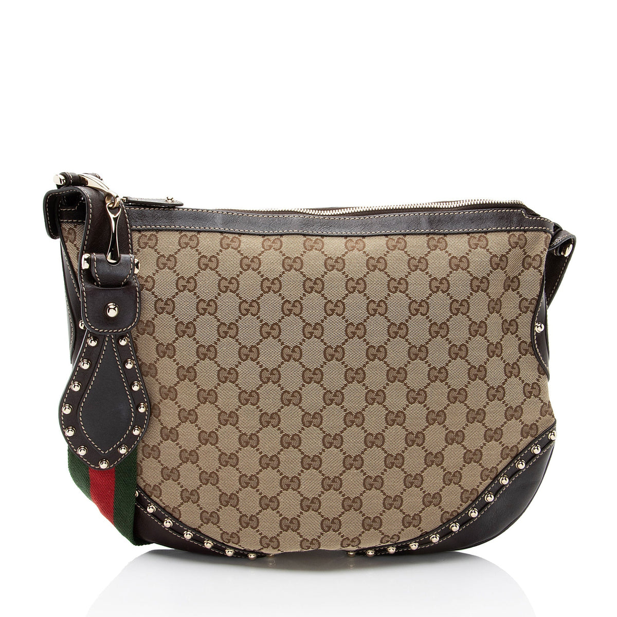 Gucci GG Canvas Studded Pelham Medium Messenger