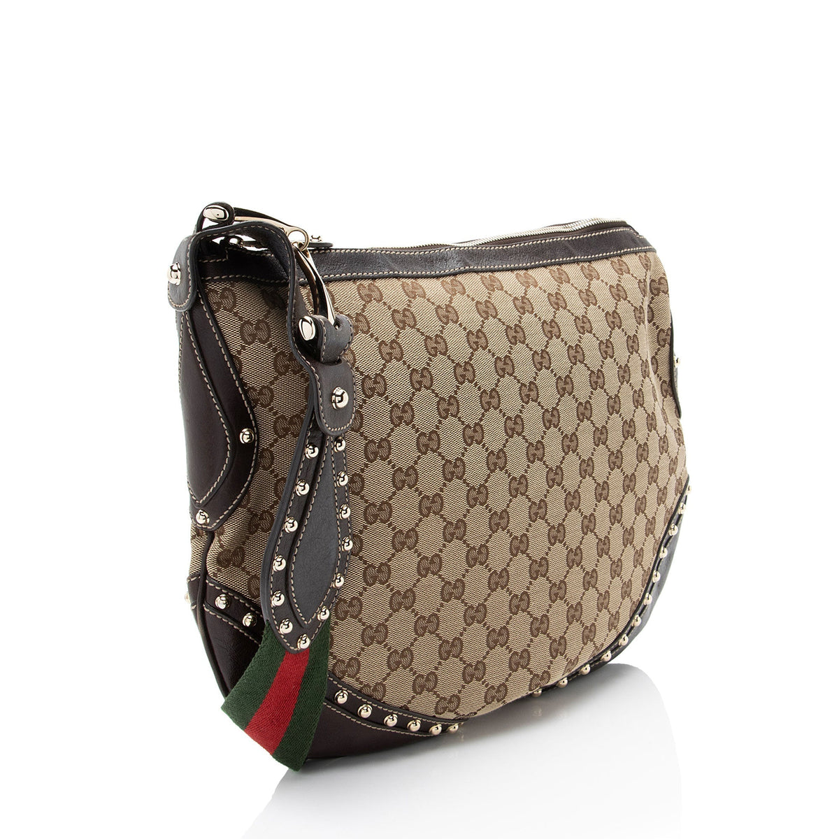 Gucci GG Canvas Studded Pelham Medium Messenger