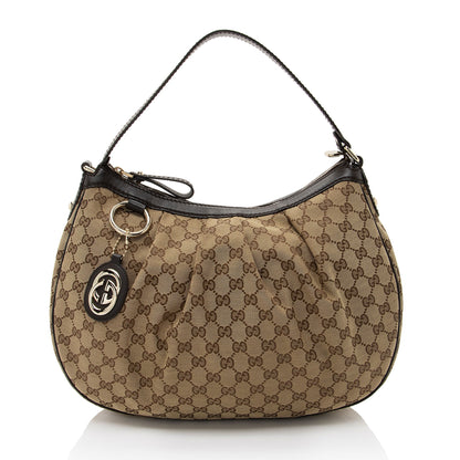 Gucci GG Canvas Sukey Hobo (SHF-tXcsDm)