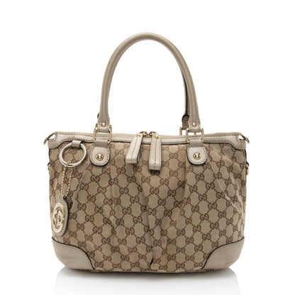 Gucci GG Canvas Sukey Medium Satchel