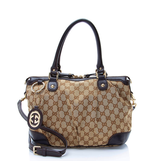 Gucci GG Canvas Sukey Medium Satchel