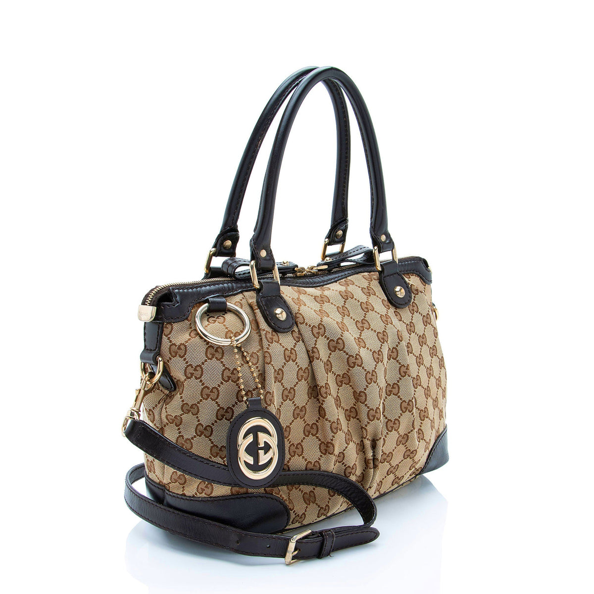 Gucci GG Canvas Sukey Medium Satchel
