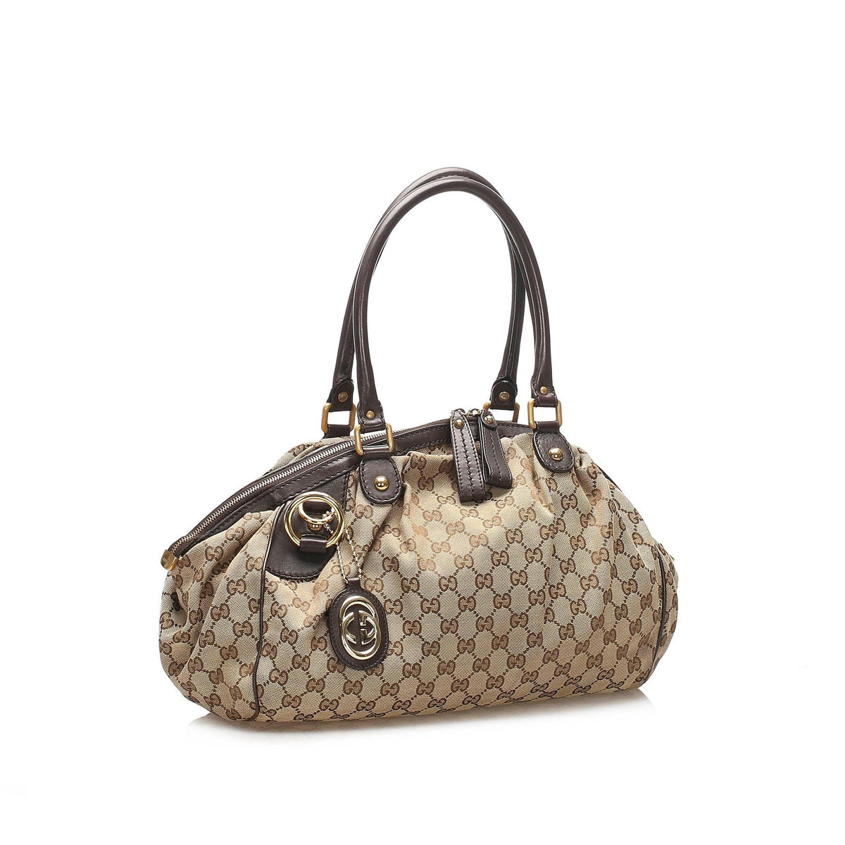 Gucci GG Canvas Sukey Satchel (SHG-21880)