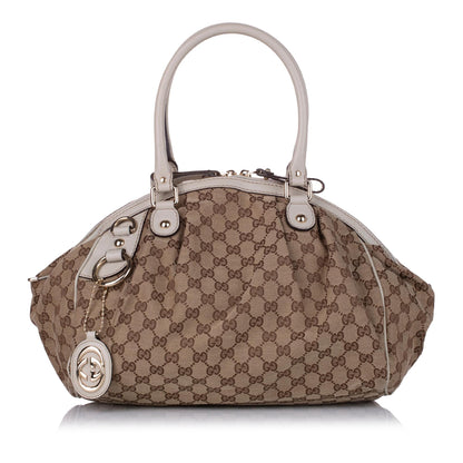 Gucci GG Canvas Sukey Satchel (SHG-29098)