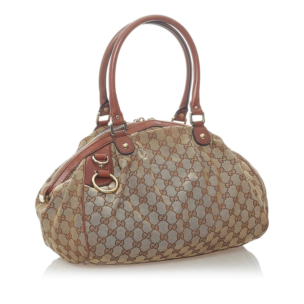 Gucci GG Canvas Sukey Satchel (SHG-32301)
