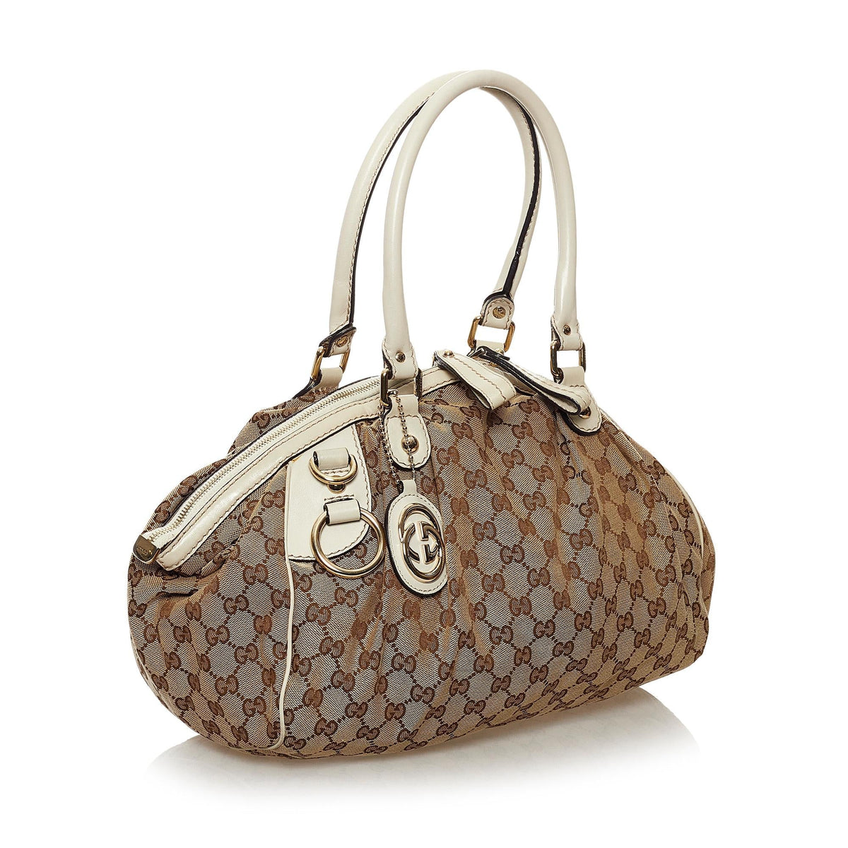 Gucci GG Canvas Sukey Satchel (SHG-32634)
