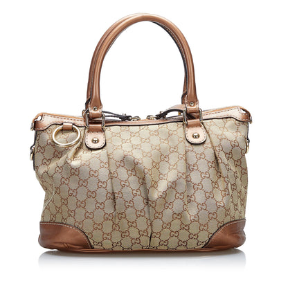 Gucci GG Canvas Sukey Satchel (SHG-tzQVlR)