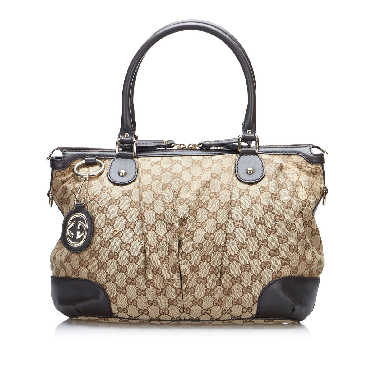 Gucci GG Canvas Sukey Satchel (SHG-D5vFKz)