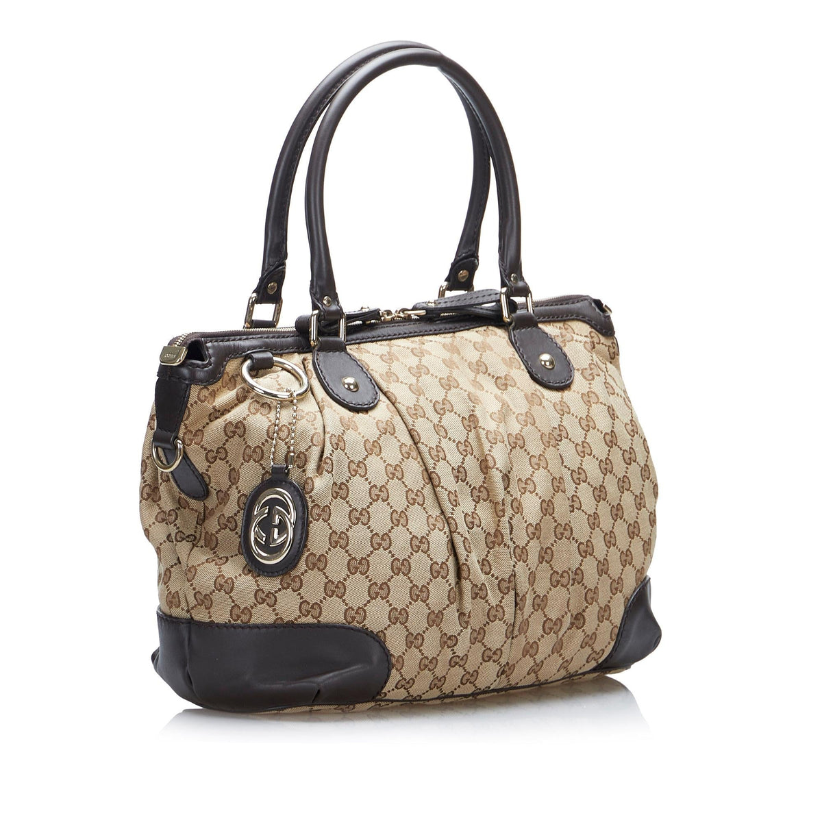 Gucci GG Canvas Sukey Satchel (SHG-D5vFKz)