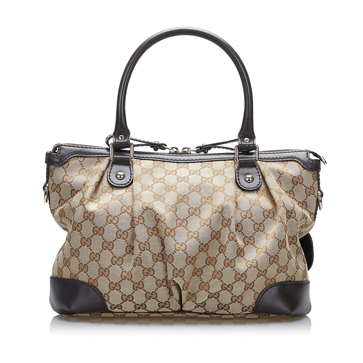 Gucci GG Canvas Sukey Satchel (SHG-OSM9gR)