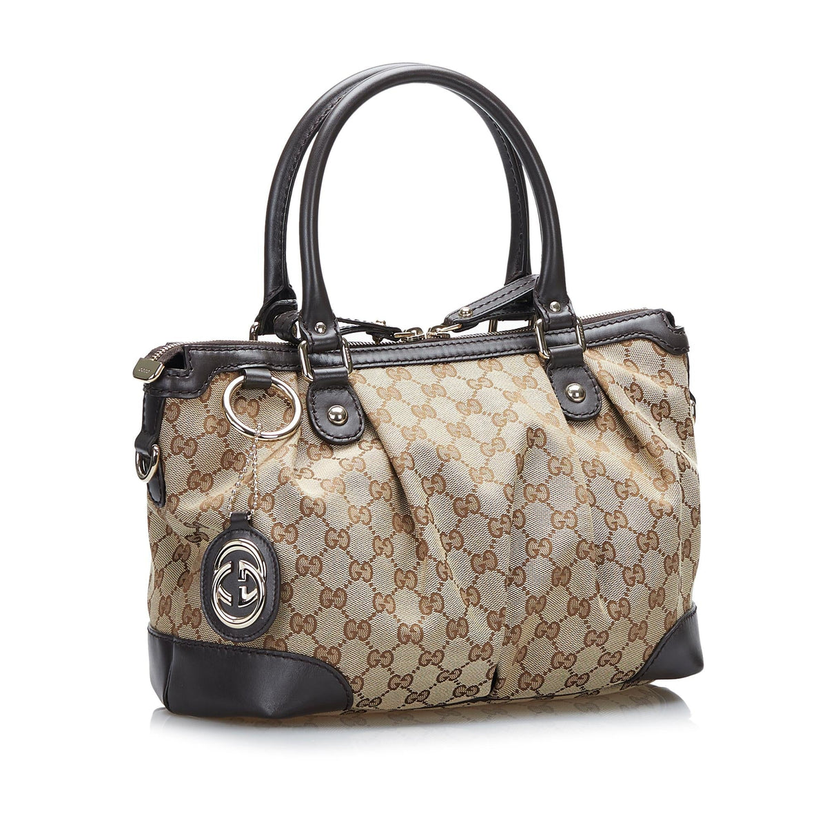 Gucci GG Canvas Sukey Satchel (SHG-OSM9gR)