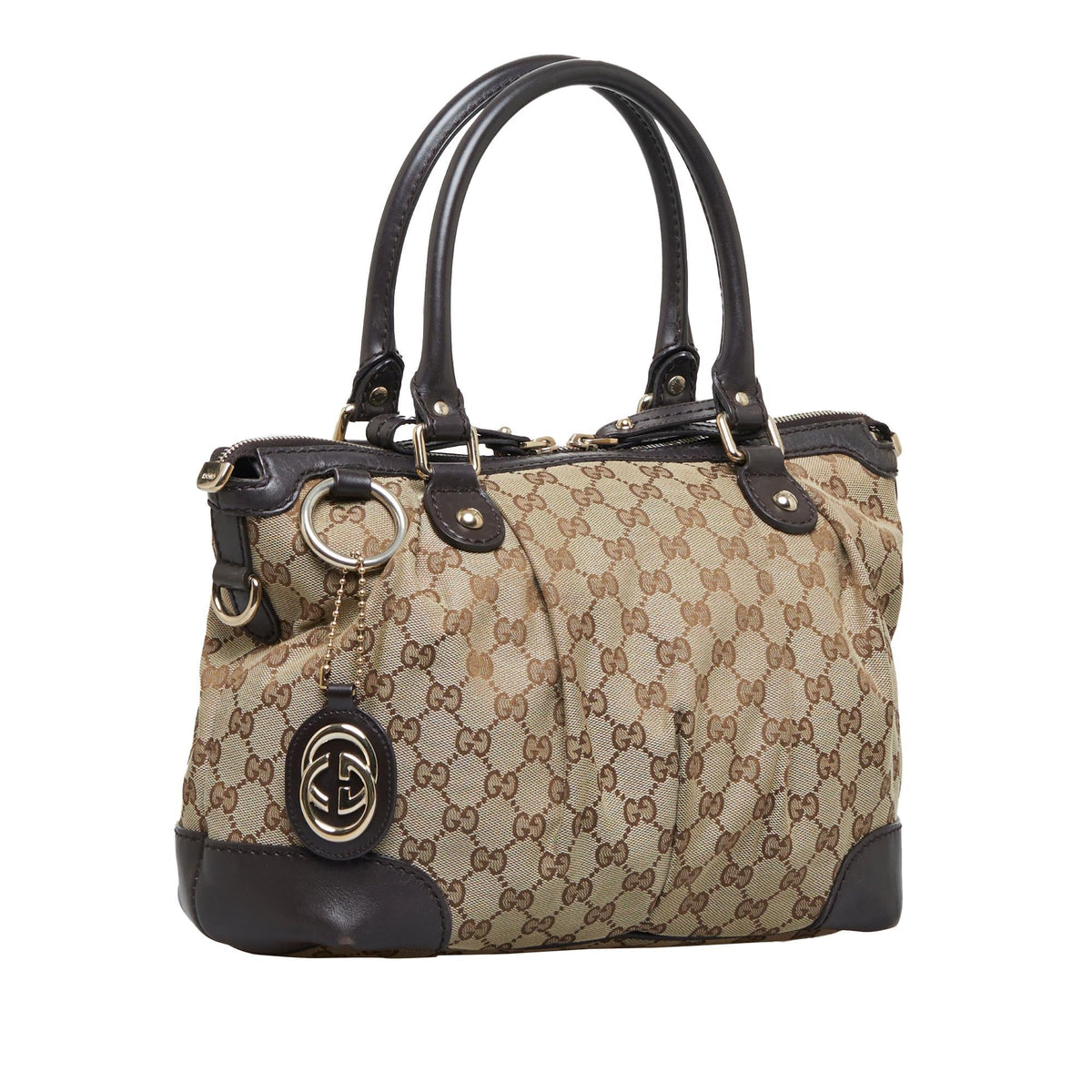 Gucci GG Canvas Sukey Satchel (SHG-O2Zpoa)