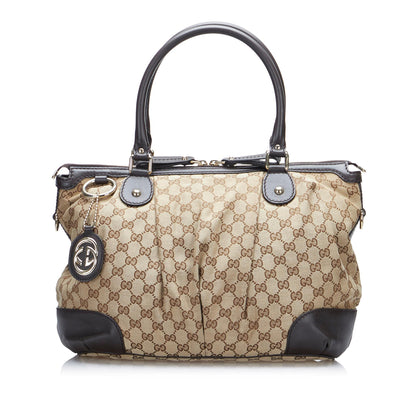 Gucci GG Canvas Sukey Satchel (SHG-nqGXYm)