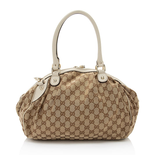 Gucci GG Canvas Sukey Satchel (SHF-sAq51n)