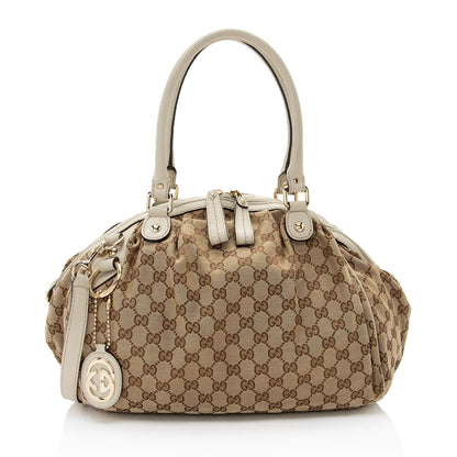 Gucci GG Canvas Sukey Satchel (SHF-sAq51n)