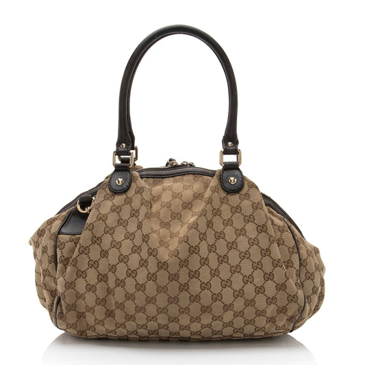 Gucci GG Canvas Sukey Satchel (SHF-9X37WL)