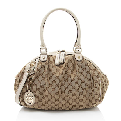 Gucci GG Canvas Sukey Satchel