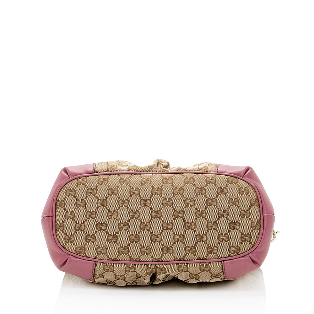 Gucci GG Canvas Sukey Top Handle Medium Satchel (SHF-20045)