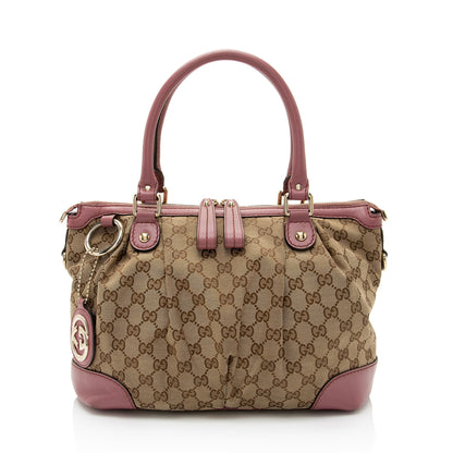 Gucci GG Canvas Sukey Medium Satchel (SHF-pOZTUq)