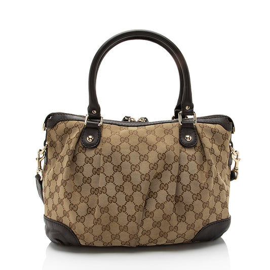 Gucci GG Canvas Sukey Top Handle Medium Satchel (SHF-oD6OoS)
