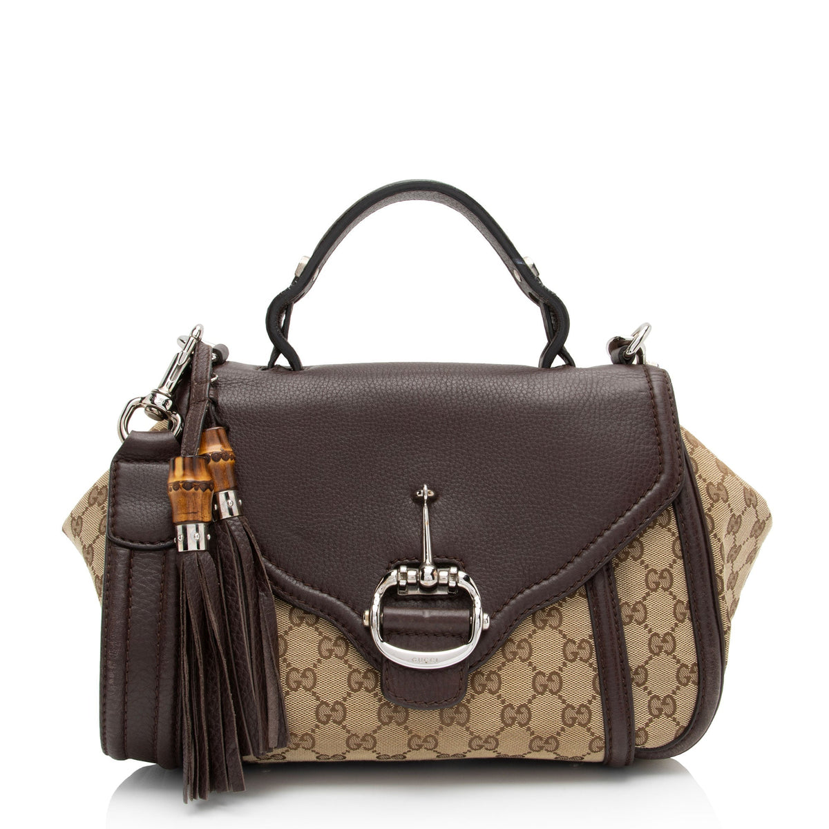 Gucci GG Canvas Techno Horsebit Top Handle (SHF-M1IDuu)