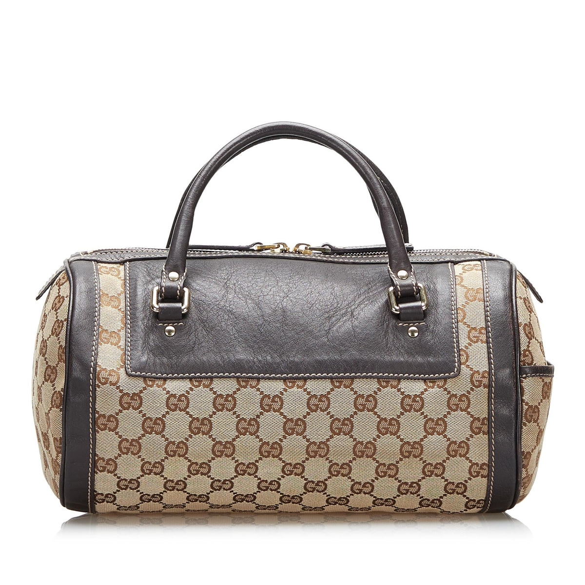 Gucci GG Canvas Trophy Handbag (SHG-4YAF0E)